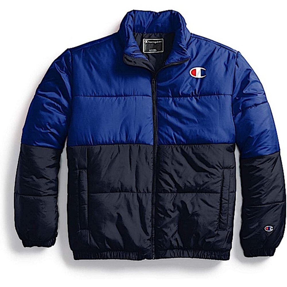 Men’s Champion Blue Puffer Jacket New With Tags!